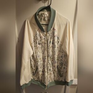 Disney Animators Baby Princess sketch full zip sweater jacket EUC